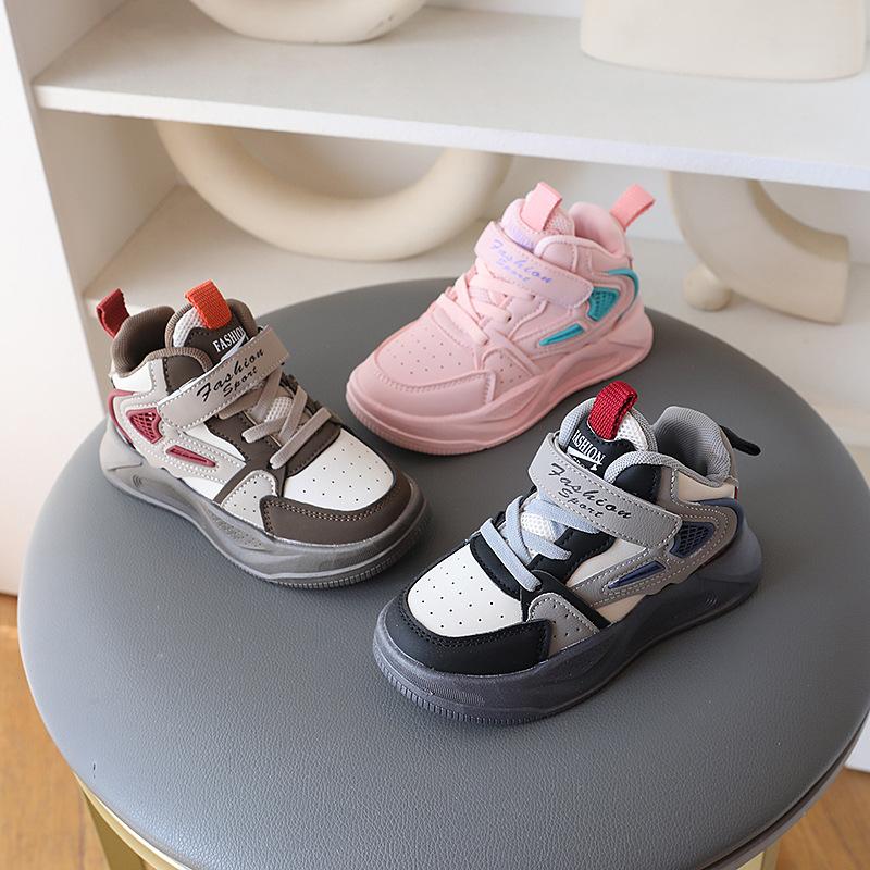 New spring and autumn girls' shoes, children's sports shoes, casual non-slip boys' sneakers, dad shoes for young children