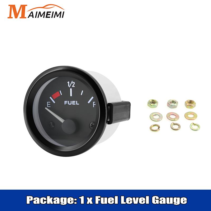 Universal 2  52MM Fuel Level Gauge + 240-33ohm Fuel Level Sensor Automotive LED Digital trument Panel 12v Car Truck Gauge Only Gauge