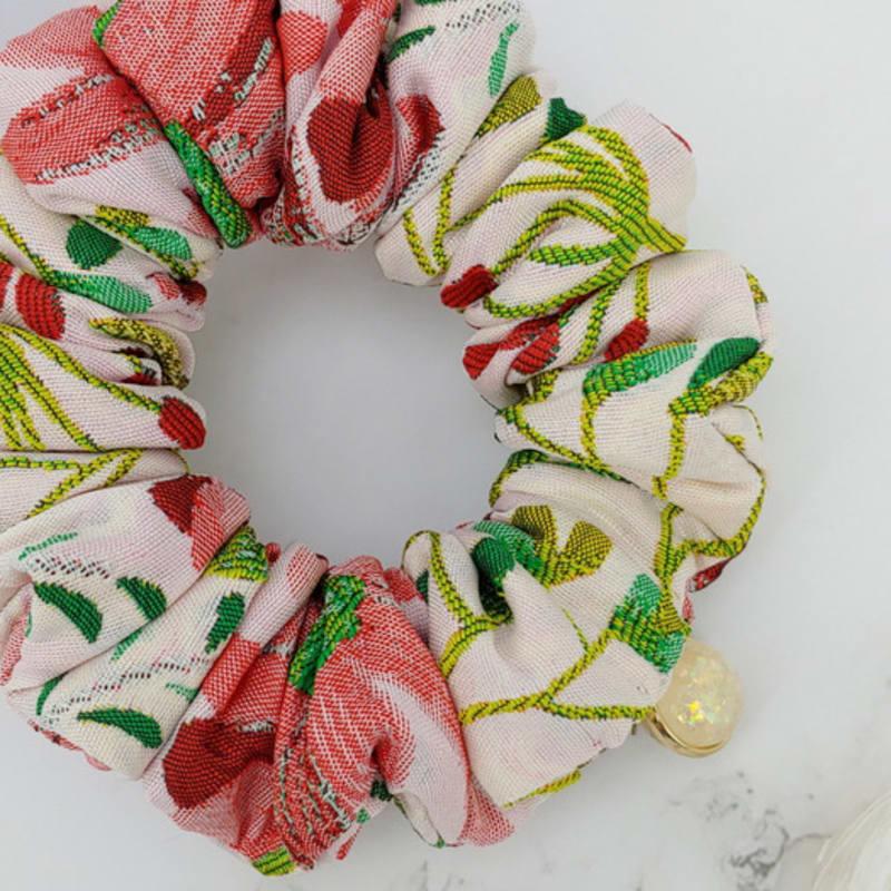 MAIA Rose Jacquard Gopchang Shushu Hair Band - Ivory