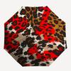 1pc Leopard Print Automatic Folding Umbrella - Portable Collapsible Design, 8-Rib Iron Frame, Durable Fabric yy251125197