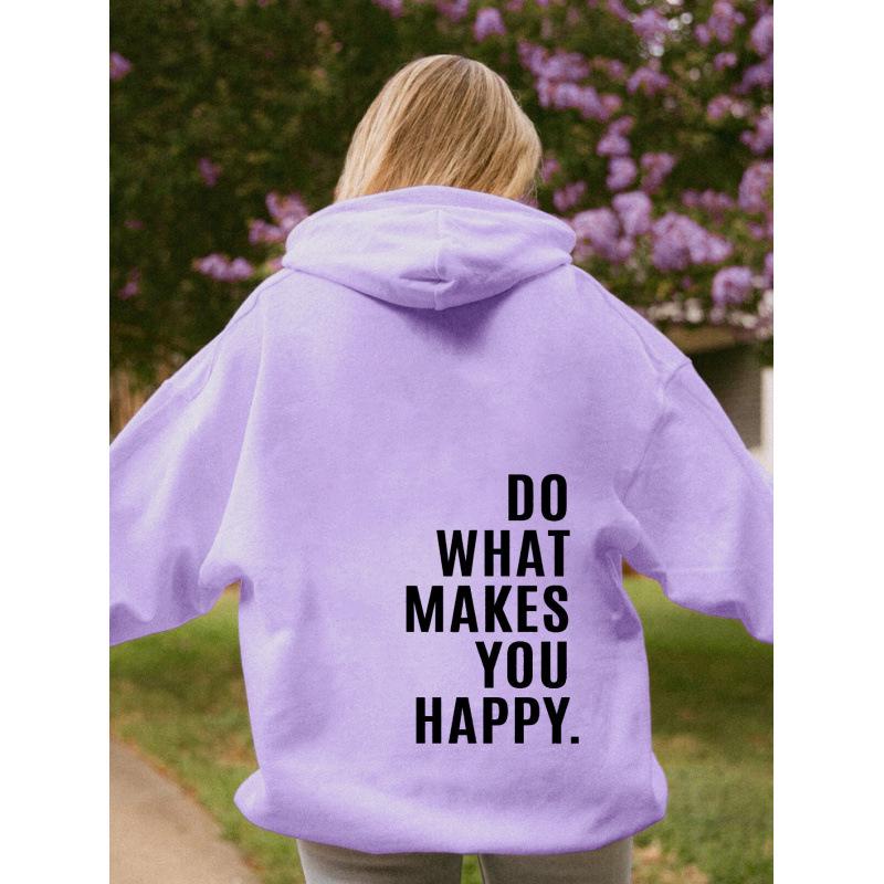 Women's Fleece-Lined Hoodie with Kangaroo Pocket, Lettering, and Abstract Color Block Design, 2025
