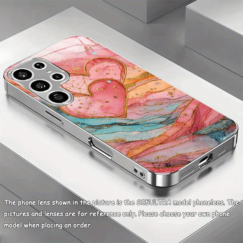 High-end PhoneCase Electroplated Glass TPU PhoneCase for Samsung Galaxy S26 S25 S24 S23 S22 S21 FE Ultra Plus Dropresistant