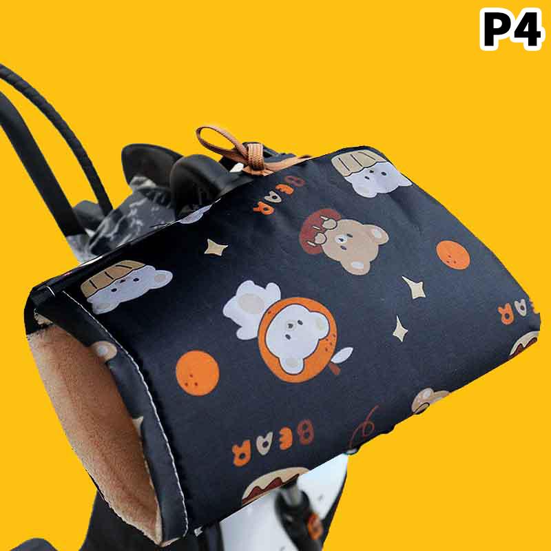 Autumn Winter Cartoon Electric Bike Warm Gloves Warm Mittens Scooters Motorcycle Electric Bike Handlebar Gloves Hand Guards