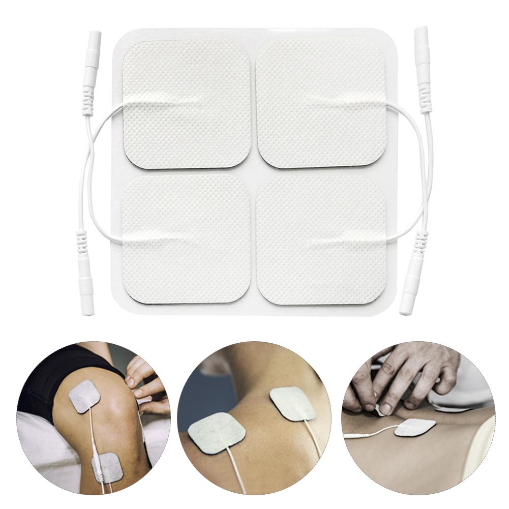 20Pcs 5x5cm Physical Therapy Massage Stickings Nonwovens Recovery Silicone Contact Pin Rectus Abdominis Muscle Electrode Patches