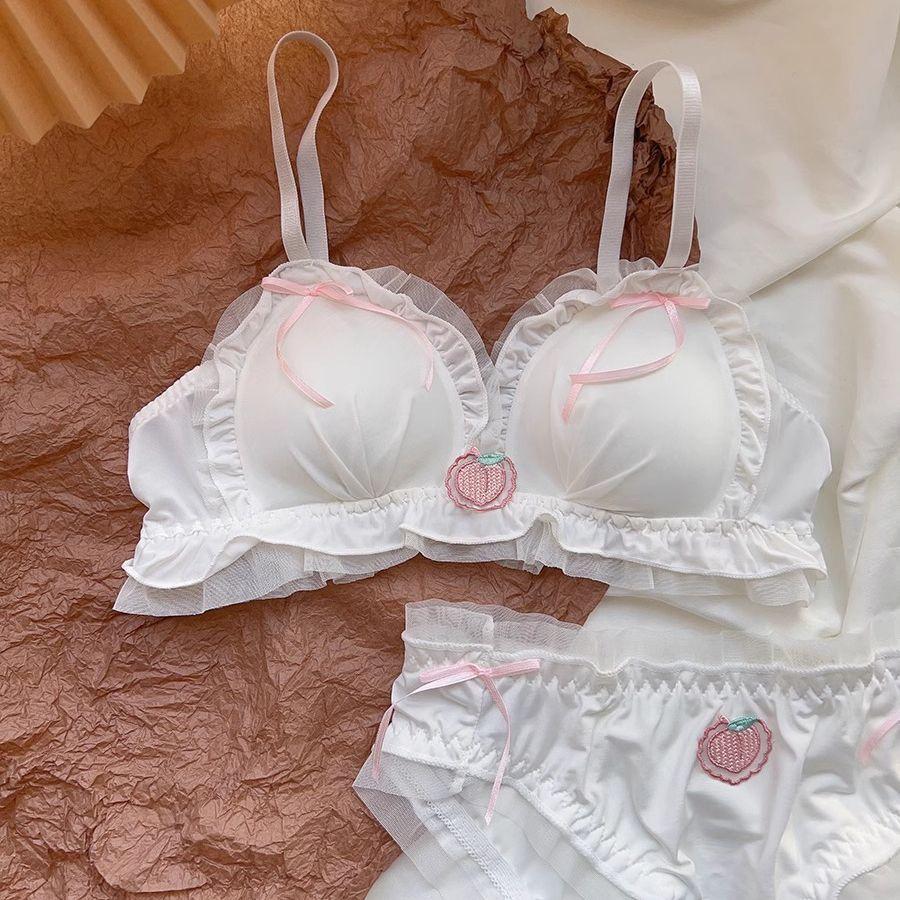 Girls Cute Bras Wireless Sweat Girls Underwear Backless Lingerie