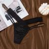 Low Waist Hollow Out Thongs Bowknot Women Mesh Briefs Comfortable Satin Silk Panties  Daily