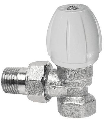 Angle Nickel-plated ACTIV Radiator Valve 1/2 Inch KS