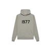 1977 SS22 Hoodie Dark Oatmeal Numbers Pattern Appliqué Hooded Pullover Fleece Lined American FOG-SS22-421