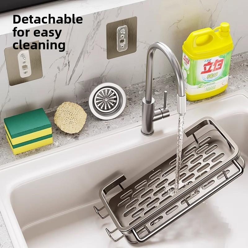 Wall Mount Aluminum Alloy Kitchen Cloth Rack With Ventilated Drip Tray For Home Use