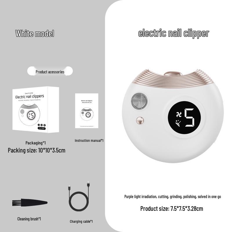 

Автоматические электрические кусачки для ногтей и шлифовальная машинка для домашнего использования, подходят для пожилых людей, младенцев и детей.