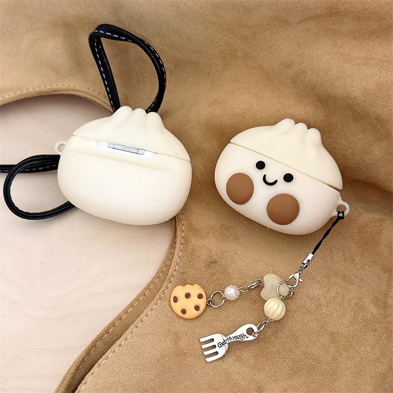 Smiley Buns for AirPods Pro2 Apple Bluetooth Wireless Silicone Earphone Cover 1/2/3 Generation Cute Girl