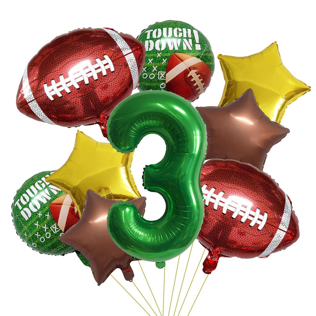 Rugby-Spieler-Thema, amerikanische Fußball-Luftballons, Sport-Thema, Party-Dekor-Set, Teenager im Alter von 1–9 Jahren, Teenager-Geburtstagsballons, Globos