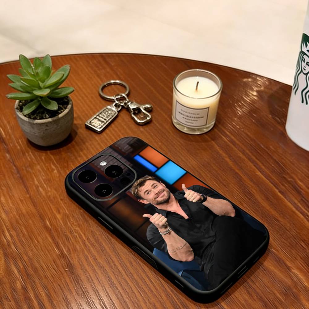 Chris Hemsworth Phone Case For iPhone 17, 16,15,14,13,12,11 Plus,Pro Max, Others Soft Black Cover