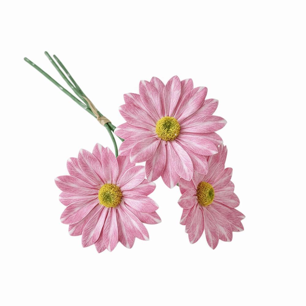 3PCS/Bundle 3D Printed Simulation Flower Chrysanthemum Multicolor Faux Flower Wedding Decor