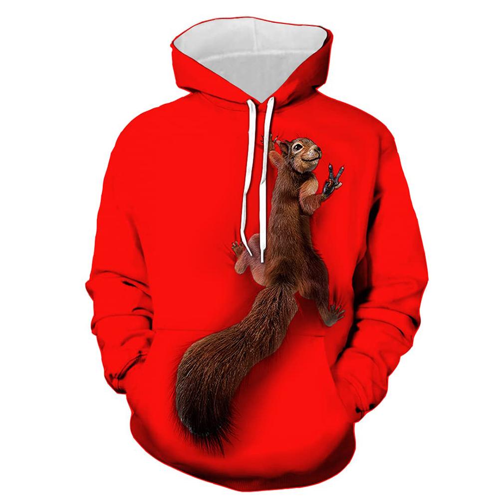 Sweats à capuche animaux drôles Graphique écureuil Imprimé 3D Homme Femme Mode Streetwear Pulls à capuche Sweat-shirts à capuche Vêtements pour enfants