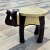 20.32 Cm Hand-Painted Wooden Elephant Shape Stool, Cum Side Table, for Home, Office Living or Bedroom Decor