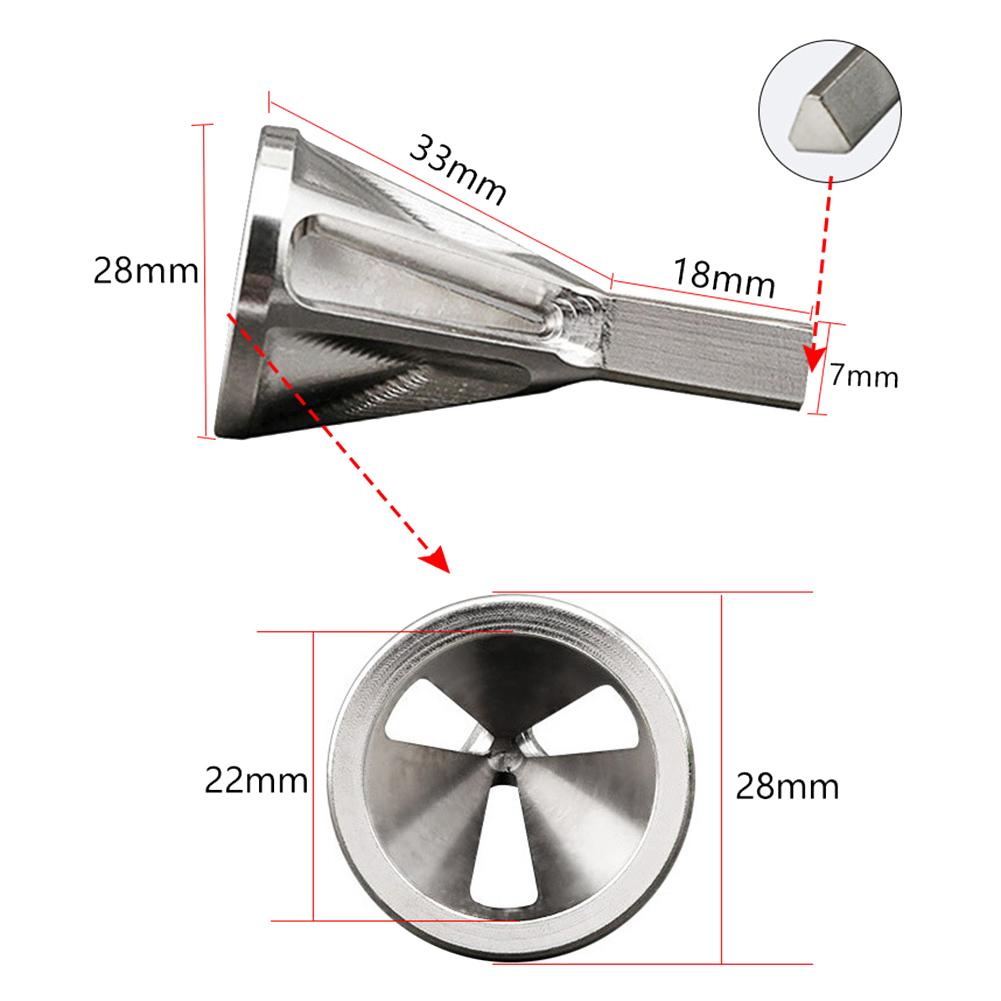 New External Chamfer Deburring Three Blade Triangular/hexagonal Handle Gold Black Silvery Electric Drill Tool Accessories