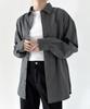 ORIGINALDAY Vintage Oversized Pigment Washed Shirt Charcoal