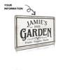 Personalisierter Metallschild mit individuellem Namen, Blechschild, Dekoration für Garten, Terrasse, Wand