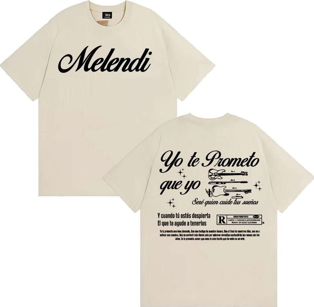 2025 Rapper Melendi Album Tour Graphic Tee Shirt Men's Women Fashion Harajuku Hip Hop T-shirt Cotton Casual Short Sleeve T Shirt