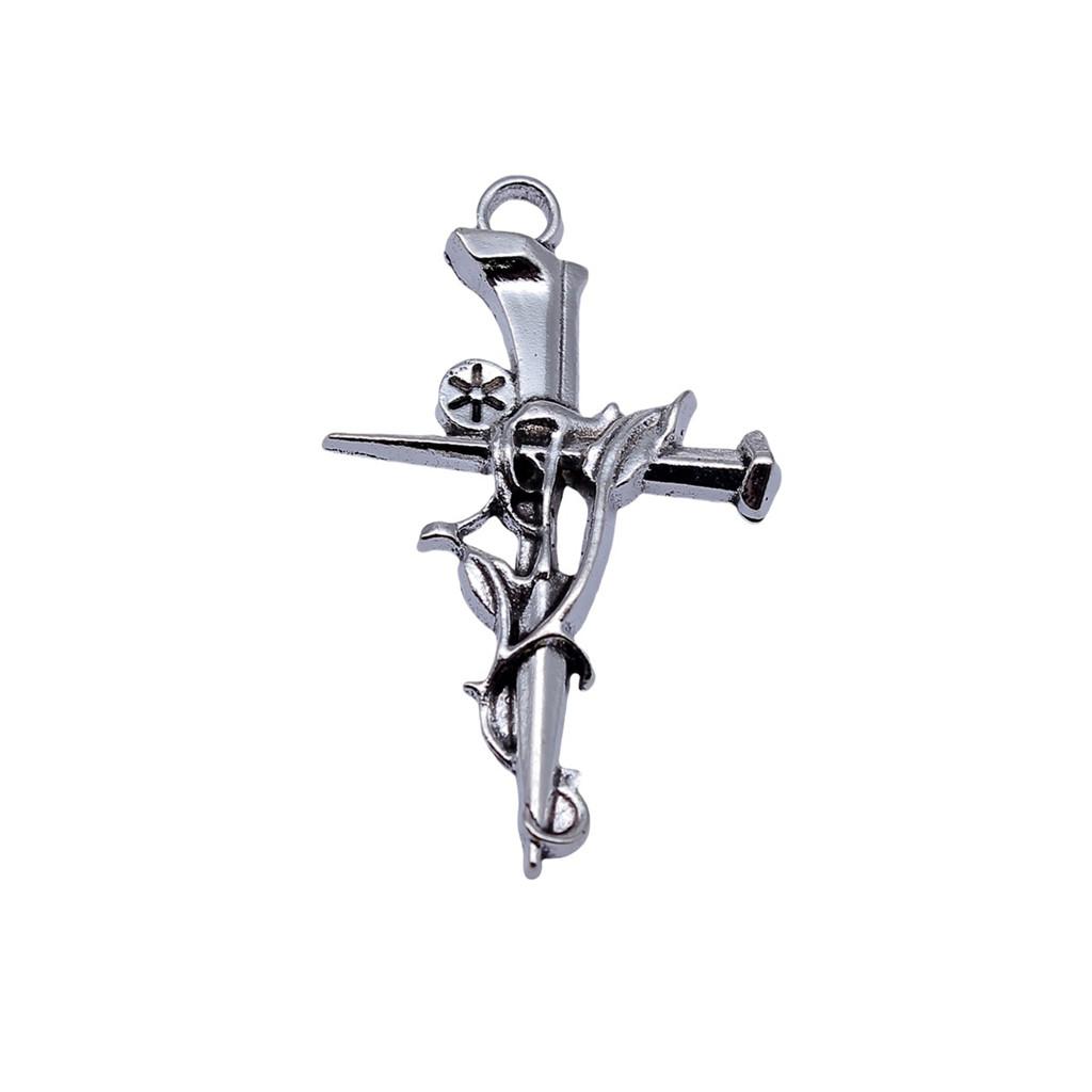 Hollow Cross Charms Multi Color Alloy Pendants For Gothic Christian Jewelry Accessories