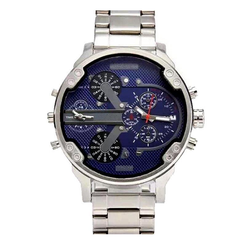 Herrenuhr personalisiert großes Zifferblatt trendige Uhr Edelstahl mit Quarzwerk