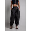 High Waisted Front Zipper Baggy Harem Jeans Vintage Streetwear Washed Blue Loose Tapered Buttoned Ankle Casual Denim Trousers