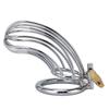 Cock Cage Sex Toys for Men Lockable Stainless Steel Penis Cock Ring Sleeve Lock Male Chastity Belt