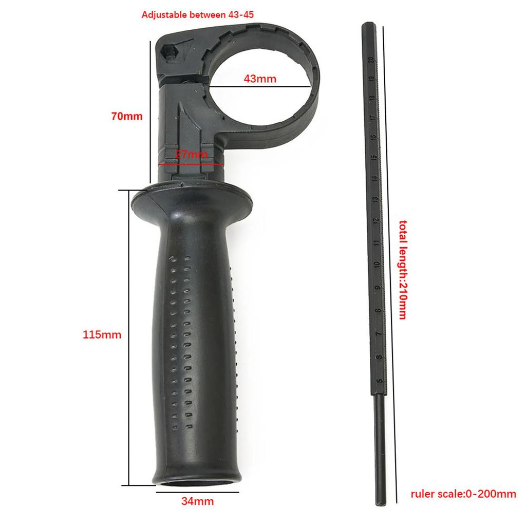 For Electric Drill And Grinding Machine Side Handle Replacement For Hammer Drill Lightweight And Adjustable For Better Handling