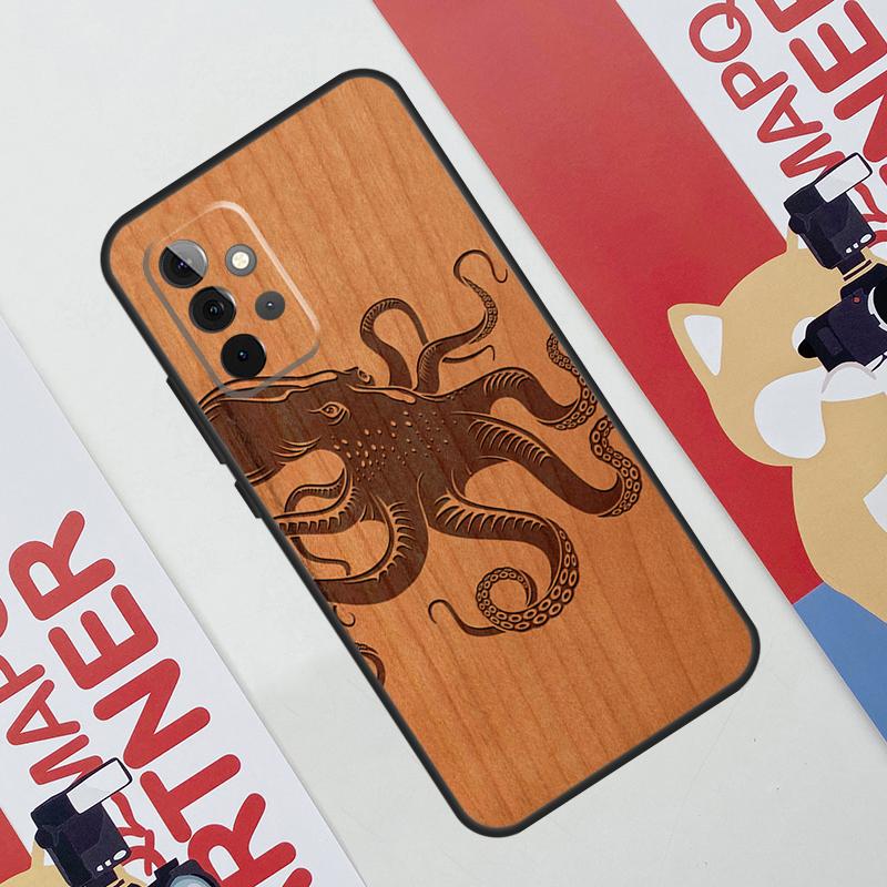 Turtle Elephant Dragon Wood Case For Samsung Galaxy A36 A35 A55 A06 A16 A26 A56 A53 A32 A52 A33 A13 A14 A34 A54 A17 A15