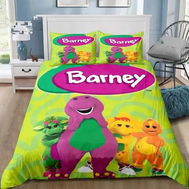 Comforter 3D Print Barney Cartoon Friends Bedding Set Bedroom Soft Modern S Comefortable And
