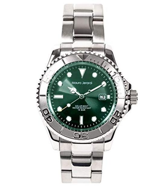 

[Mauro Geraldi] Solar 3 Hand Date 10 ATM Water Resistant MJ061-4 Men s Silver