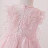 Girls' Fashionable Snow White Summer Dress with Fluffy Gauze and Wing Details