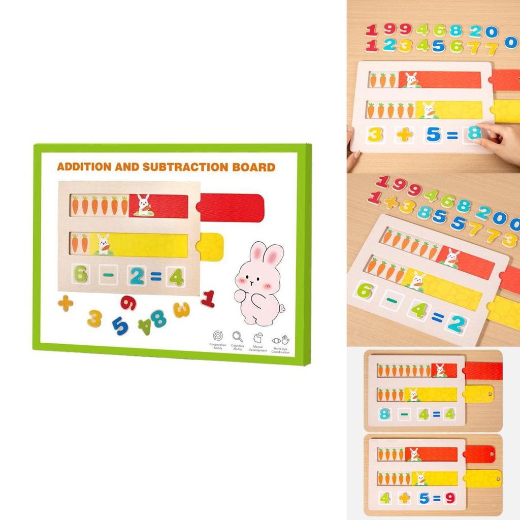 Wooden Kids Educational Math Puzzle With Addition And Subtraction For Early Learning