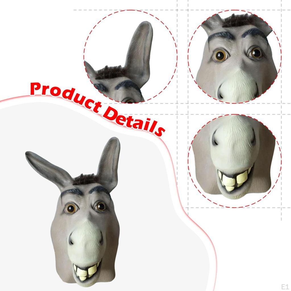 Adults Donkey Costume Accessory for Fancy Dress Masquerade Cosplay Party