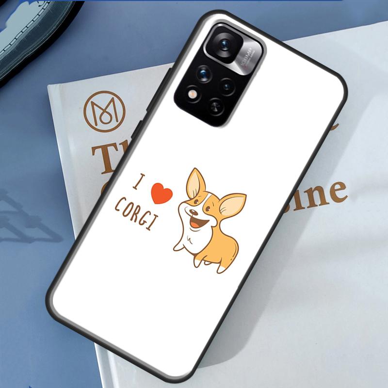 Cartoon Corgi Hoesje Voor Xiaomi Redmi 14C 13C 10C 12C Redmi Note 13 14 Pro 12 11 9 10 9S 10S 11S 12S Cover