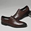 Chaussures Décontractées pour Hommes en Cuir Véritable Hauteur Élevée Chaussures Oxford Britanniques Chaussures de Ville Formelles Tendance Marque de Luxe Mocassins d'Affaires