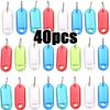 5/10/50Pcs Multicolor Keychain Key ID Label Tags Luggage ID Tag Keychains Hotel Number Classification Card Key Rings Accessories