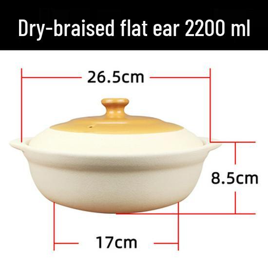 High-Temperature Resistant Unglazed Single-Handle Earthenware Clay Pot for Rice and Noodles