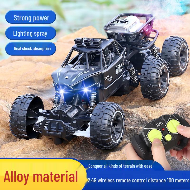 Alloy Remote Control 4WD Off-Road Car - High-Speed Six-Wheel Climbing Toy for Kids