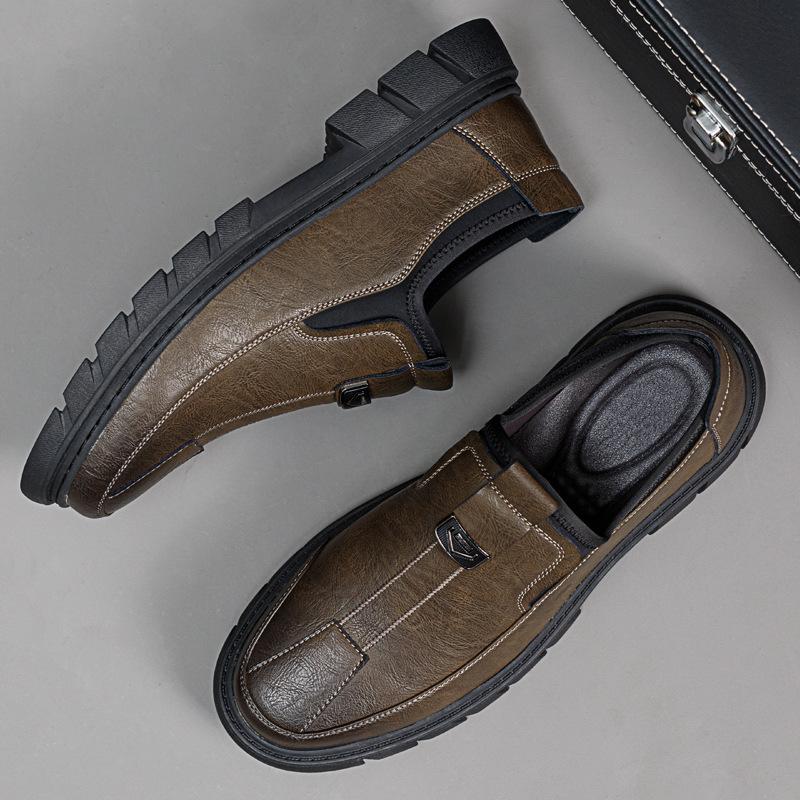 Herfst nieuwe heren business casual leren schoenen heren trend lage werkschoenen mode board schoenen