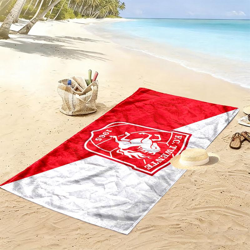 FC Twente Print Beach Towel, Large Soft Quick Dry Towel for Beach Camping Swimming