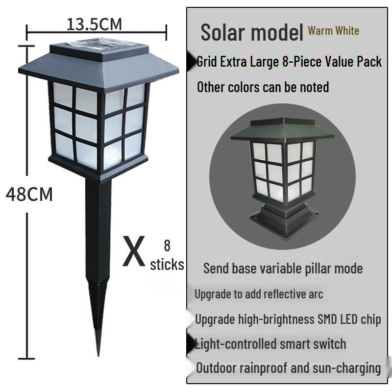 Solar Wasserdichte Außenwegleuchten - Villa, Garten, Terrasse, Rasen, Landschaftsbeleuchtung