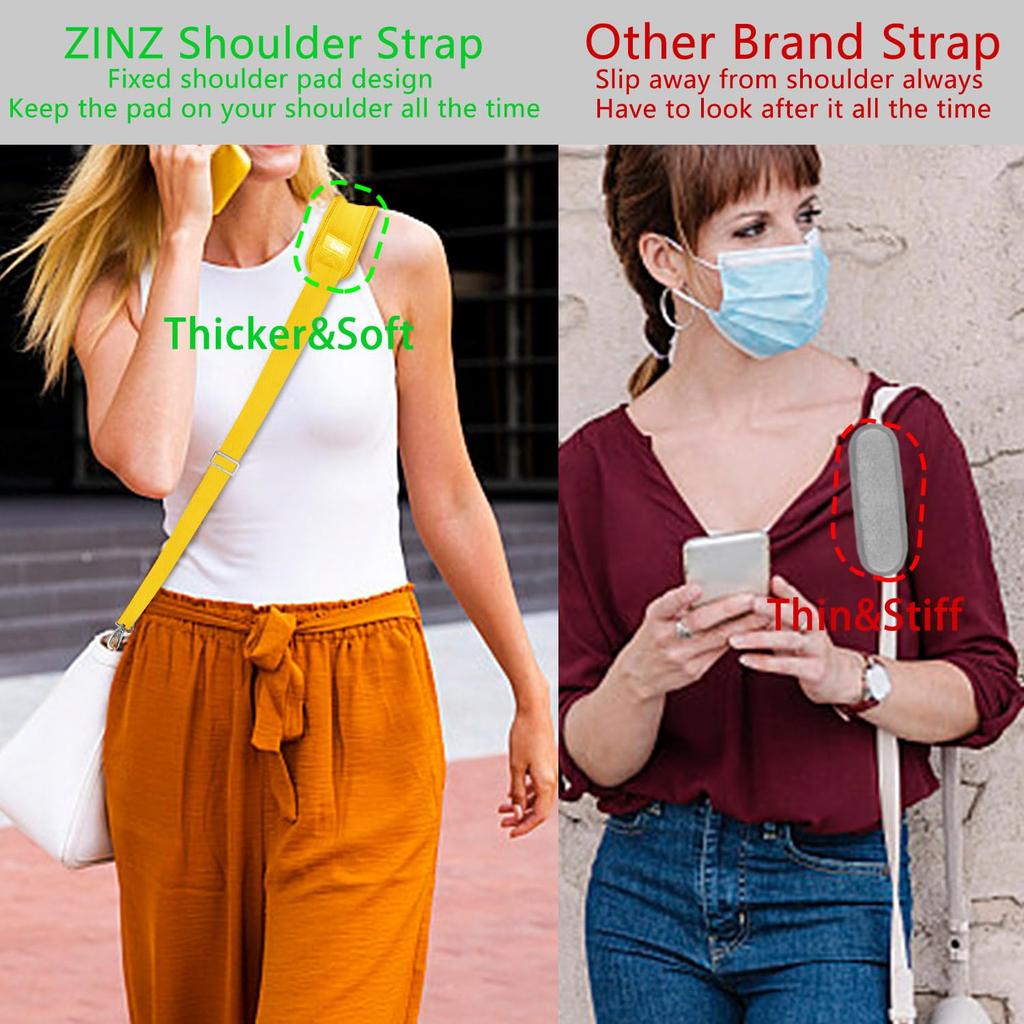 200cm Shoulder Belt Extra Thick Fixed Cushion Pad Shoulder Strap Replacement Shoulder Camera Business Sports Shoulder Yellow Strap/PC Bag, Case, Bag,