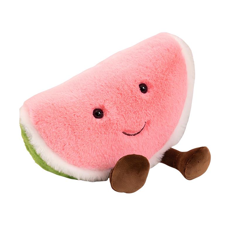 Cute Fruit Series: Watermelon, Dragon Fruit, Corn Soft Plush Ornaments - Cozy Dolls & Gifts for Kids