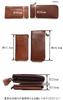FRAGMAN zip long wallet, extra small, for men and women, made in Japan with genuine Tochigi leather in camel.