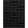 Live Digital Solid Color Simple Nail Sticker 3D Adhesive Digital Coding Sequence Diy Ladies Nail Art Sticker
