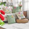 Throw Pillow Covers Spring Summer Garden Flowers Farmhouse Patio Decorative Cushion Covers Home Decor Couch For Sofa Livingroom