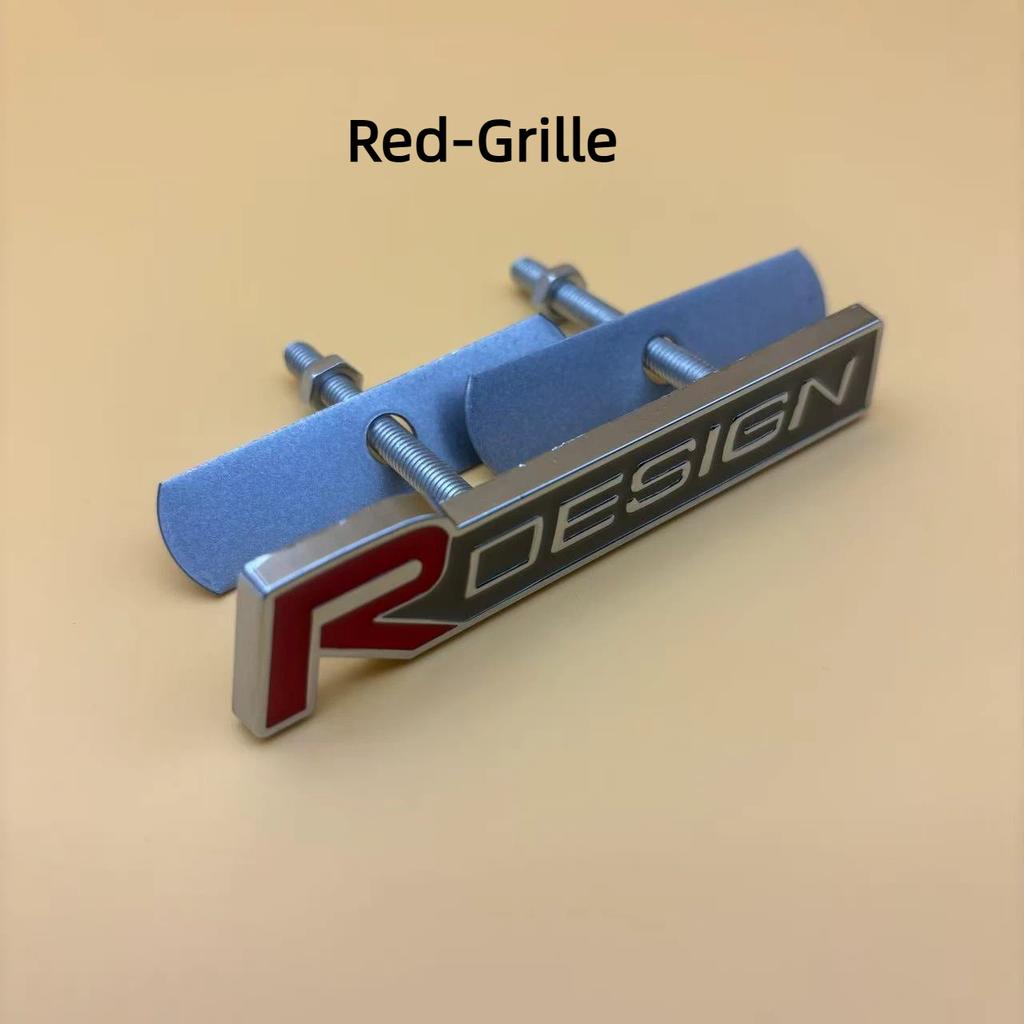 1 Satz Metall R DESIGN Styling Emblem, Auto Frontgrill Dekoration Badge Für V-o-l-vo Zubehör