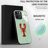 Marine life, crabs, lobsters  Phone Case For iPhone17 16 15 14 13 12 11 X XR XS 8 Plus Mini Pro Max Glass Magnetic Case